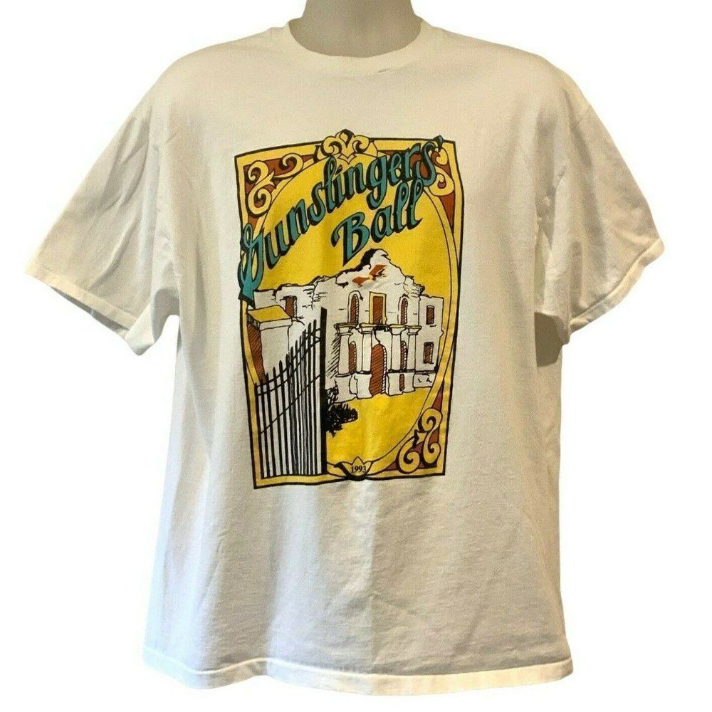 Gunslingers Ball 1993 T-Shirt Dallas XL Hanes Heavyweight Single Stitch Cotton